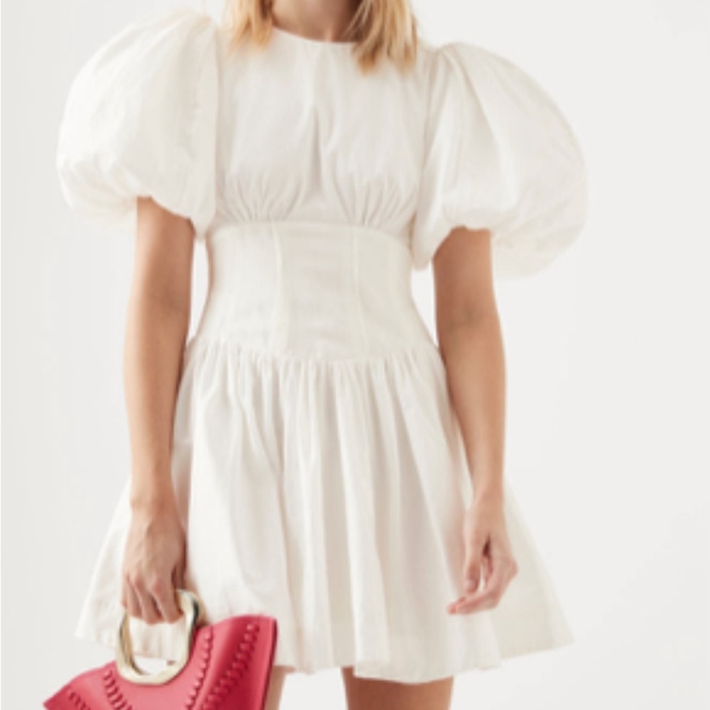 AJE giana puff sleeve mini dress. size 0 and NWT